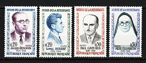 Франция, 1961, Участники движения Сопротивления (V), 4 марки